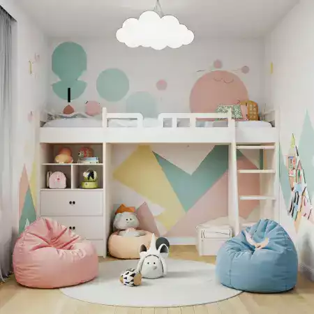 Study-focused teen room