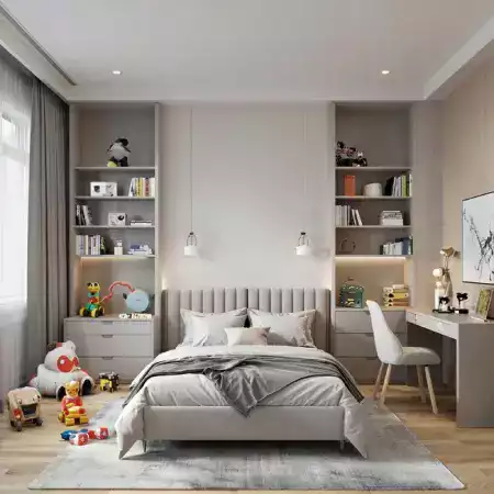 Jungle-themed toddler room